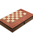 3-IN-1 Chess, Checkers & Backgammon Set | Rosewood & Mother of Pearl