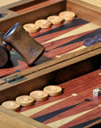 3-IN-1 Chess, Checkers & Backgammon Set | Rosewood & Mother of Pearl