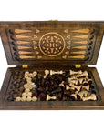 3-in-1 Combo Games | Solid Beech | Folding | Carved