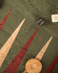 Backgammon | Green Natural Cork | 30cm | BFF3GRE