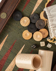 Backgammon | Green Natural Cork | 30cm | BFF3GRE
