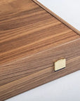 Backgammon | Oak & American Walnut | Red & Walnut Points | Handmade | Side Racks | 48 x 30cm | BKD1RED