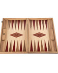 Backgammon | Oak & American Walnut | Red & Walnut Points | Handmade | Side Racks | 48 x 30cm | BKD1RED