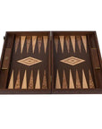 Backgammon | American Wenge | Walnut Burl & Oak Inlay Points | Side Racks | 48cm | BVV1JD