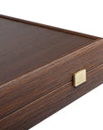 Backgammon | American Wenge | Walnut Burl & Oak Inlay Points | Side Racks | 48cm | BVV1JD