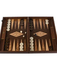 Backgammon | American Wenge | Walnut Burl & Oak Inlay Points | Side Racks | 48cm | BVV1JD