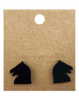 Earrings Perspex | chess-themed studs | medium