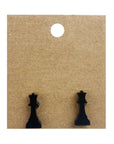 Earrings perspex | chess piece studs | medium