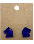 Earrings Perspex | chess-themed studs | medium