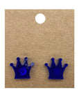 Earrings Perspex | chess-themed studs | medium