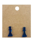 Earrings perspex | chess piece studs | medium