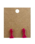Earrings perspex | chess piece studs | medium