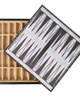 BLACK & GOLD ECOLEATHER | 3-in-1 Box | Chess, Backgammon & Checkers | 3.5cm Squares | 35cm Board | 219GN