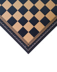 BLACK & GOLD ECOLEATHER | 3-in-1 Box | Chess, Backgammon & Checkers | 3.5cm Squares | 35cm Board | 219GN