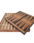 WORLD MAP ECOLEATHER | 3-in-1 Box | Chess, Backgammon & Checkers | 3.5cm Squares | 35cm Board | 219MAP