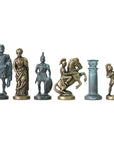 ARCHERS | Solid Metal Chess Pieces | Blue & Bronze | 9.7cm | F10B