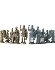 ARCHERS | Solid Metal Chess Pieces | Blue & Bronze | 9.7cm | F10B