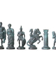 ARCHERS | Solid Metal Chess Pieces | Blue & Bronze | 9.7cm | F10B