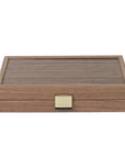 Backgammon | American Walnut | Handmade | Blue Inlay | Walnut & Oak Points | 20 x 12cm | TK04