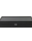 Backgammon | Carbon Fibre Finish | Black & Red Inlay Points | Handmade | Side Racks | 30 x 20cm | BDE3CFR