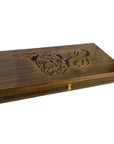 Backgammon Set | Solid Beech | Carved | Lion Body