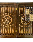 Backgammon Set | Solid Beech | Carved | Lion Body