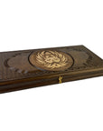 Backgammon Set | Solid Beech | Carved | Lion Head