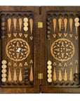 Backgammon Set | Solid Beech | Carved | Lion Head