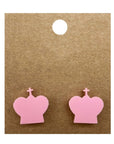 Earrings Perspex | chess-themed studs | medium