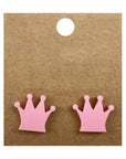 Earrings Perspex | chess-themed studs | medium