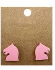 Earrings Perspex | chess-themed studs | medium
