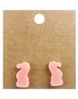 Earrings perspex | chess piece studs | medium