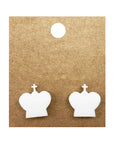 Earrings Perspex | chess-themed studs | medium