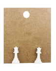 Earrings perspex | chess piece studs | medium