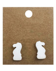 Earrings perspex | chess piece studs | medium