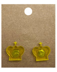Earrings Perspex | chess-themed studs | medium