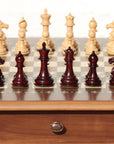 AVIATOR Chess Set | Walnut & Mother of Pearl Table | 55mm Squares