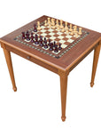 AVIATOR Chess Set | Walnut & Mother of Pearl Table | 55mm Squares