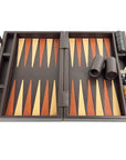Backgammon Set | Dark Brown | Side Racks | 48cm