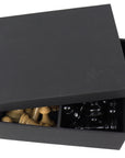 Traditional black & wood-like finish pieces & black Walnut board | xx large
