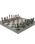 Traditional copper & brass finish pieces & Leather board | x large