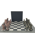 Traditional copper & brass finish pieces & Leather board | x large