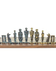 Cycladic metal pieces | Black Poplar board | large
