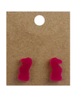 Earrings perspex | chess piece studs | medium