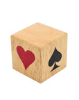 DICE with Playing Card Symbols | 40 mm | Wood with Colour Print | Individual Dice