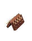 Travel Chess Set | Wooden | Magnetic | Folding | 18cm