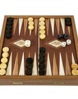 3-IN-1 COMBO GAMES | 27cm | Chess, Backgammon, Checkers | CLASSIC | Handmade Walnut Replica Wooden Case | STP28E