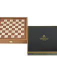 3-IN-1 COMBO GAMES | 27cm | Chess, Backgammon, Checkers | CLASSIC | Handmade Walnut Replica Wooden Case | STP28E