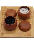 BAMBOO GO SET | Board (13x13 grid) | 2 Bowls | Ceramic Single-Convex Stones