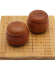 BAMBOO GO SET | Board (13x13 grid) | 2 Bowls | Ceramic Single-Convex Stones